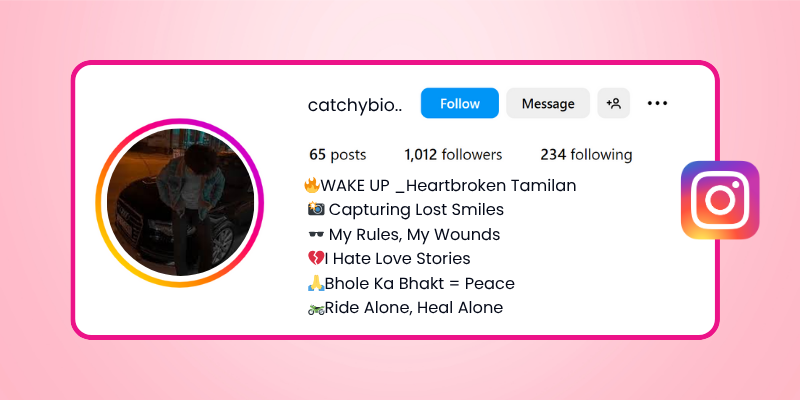 broken bio for instagram