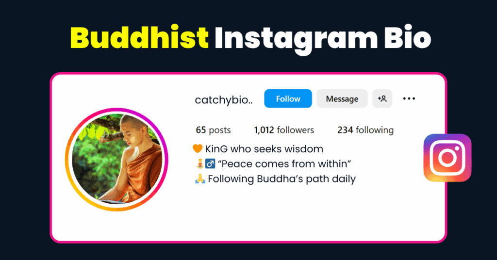 Buddhist Instagram Bio