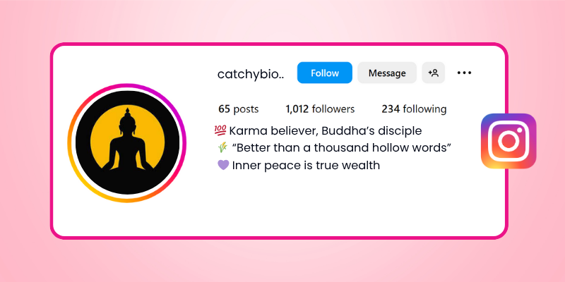 Buddhist Instagram Bio