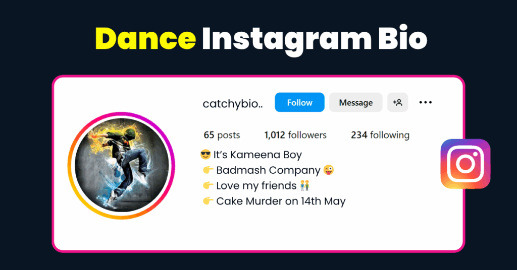 Dance Instagram Bio