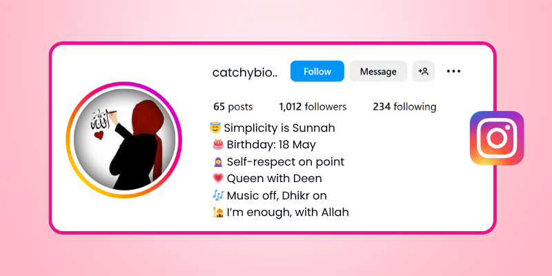 islamic bio for instagram