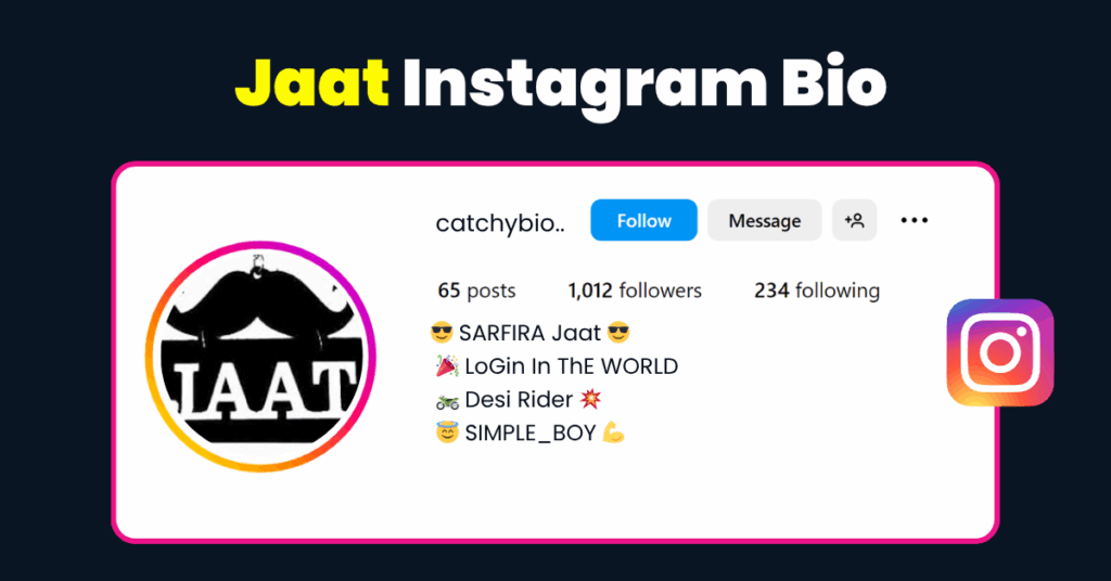 jaat bio for instagram