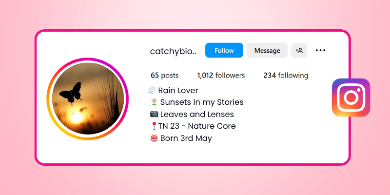 nature bio for instagram