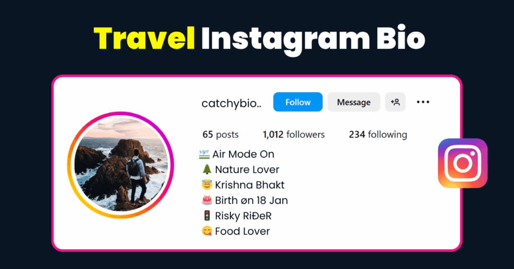 travel bio for instagram