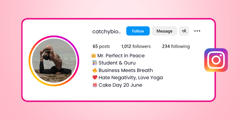 Yoga Instagram Bio