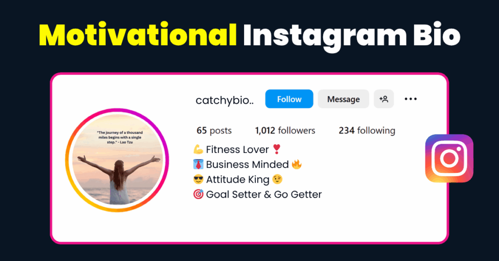 motivational bio for instagram